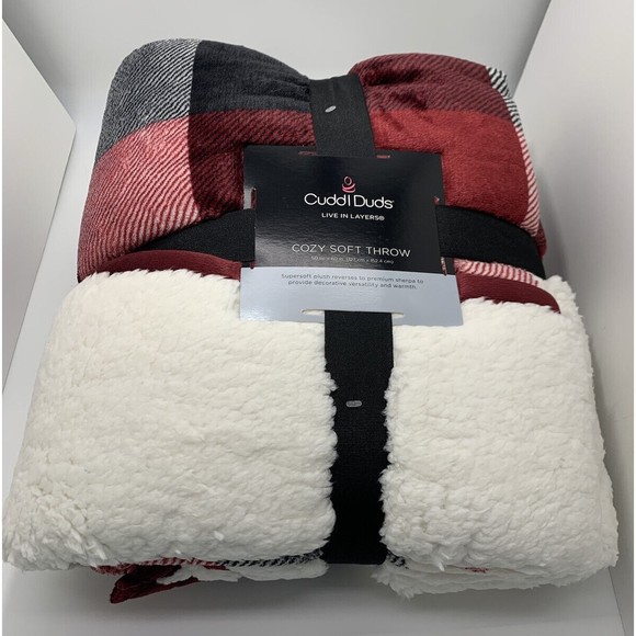 Cuddl Duds Bedding Cuddle Duds Red Bluff Soft Cozy Plush Throw